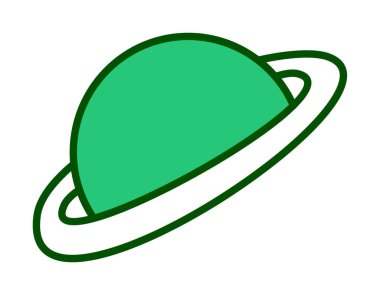 Gezegenler simgesi, vektör illüstrasyonu