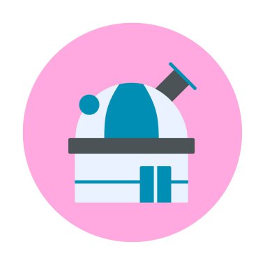 Uzay Gözlemevi simgesinin vektör çizimi                