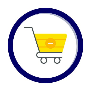 Cart simgesi vektör illüstrasyonunu sil