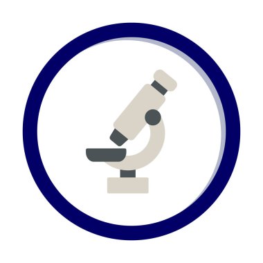 Mikroskop. Web simgesi basit illüstrasyon               