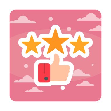 derecelendirme vektörü renk çizgisi simgesi 