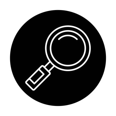 Büyüteç simgesi düz stil. Loupe renk simgesini ara. Vektör illüstrasyonu 