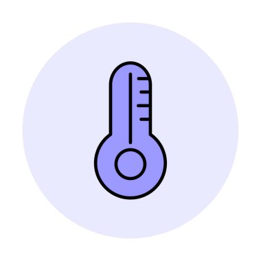 termometre vektör glifleri düz simge