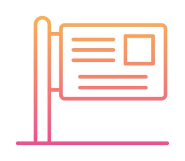 Reklam panosu. Web simgesi basit illüstrasyon