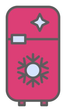 buzdolabı vektör simgesi çizelgesi çizimi