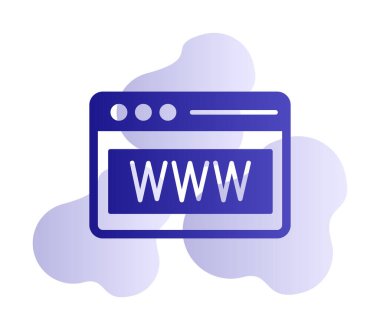 Web tarayıcı simgesi, vektör çizim