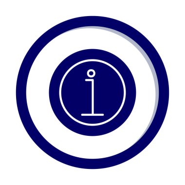 bilgi simgesi. bu daire beyaz bir arkaplanda izole edilmiş 