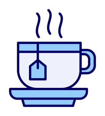 çay fincanı ikonu vektör illüstrasyonu