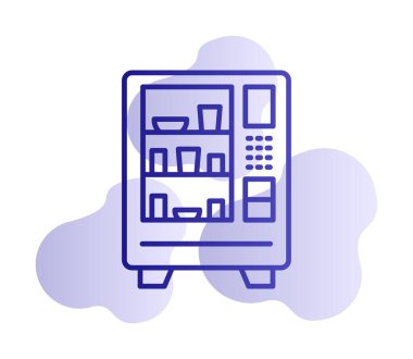 Otomat Web simgesi, vektör illüstrasyonu 