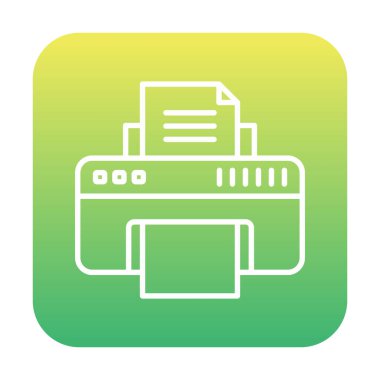 yazıcı simgesi web basit illüstrasyon