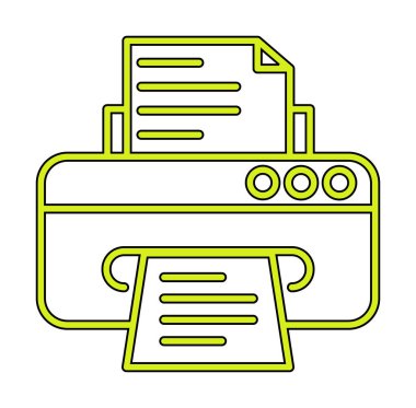 yazıcı simgesi web basit illüstrasyon