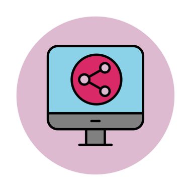 Basit Veri Paylaşımı simgesi, vektör illüstrasyonu