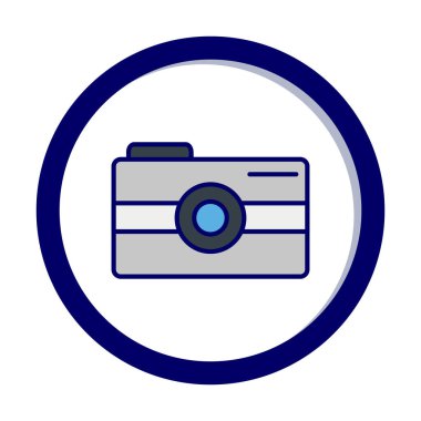 Kamera. Web simgesi basit illüstrasyon 