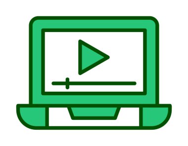 Video Ad simgesi vektör illüstrasyonu