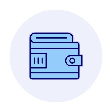 cüzdan vektör simgesi basit illüstrasyon