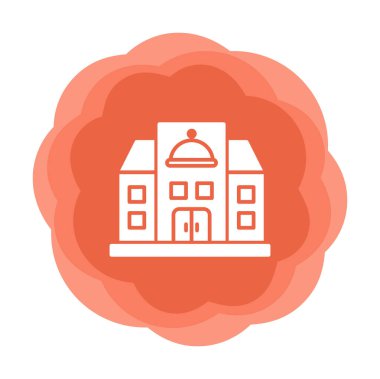 Beyaz arkaplanda restoran vektör illüstrasyonu