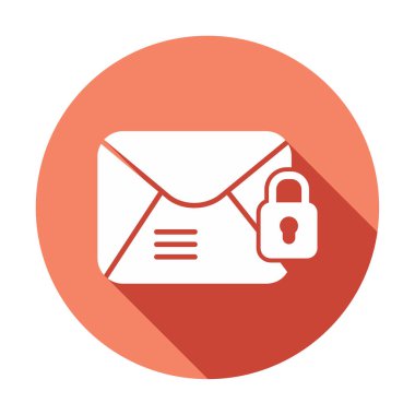 E- posta Şifrelenmiş simge vektör çizimi