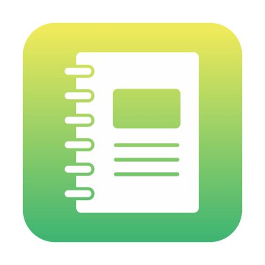 notepad simgesi, vektör illüstrasyonu basit tasarım