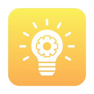 Fikir ampul ikonu vektör illüstrasyonu             