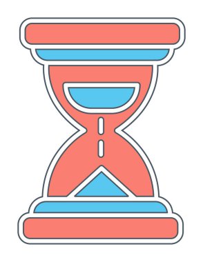 Kum saati simgesi, kum saati, vektör çizimi