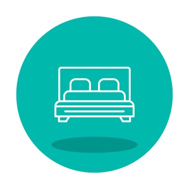 yastıklı yatak vektör simgesi modern basit tasarım