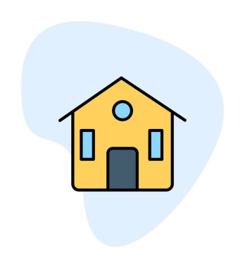 Ev Hattı Vektör Simgesi Tasarımı 