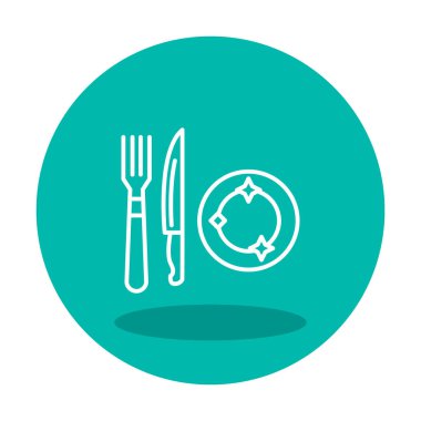 Çatal bıçak ağı simgesi, vektör illüstrasyonu