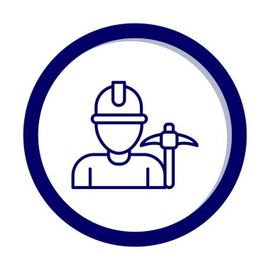 Madenci simgesi vektör illüstrasyonu