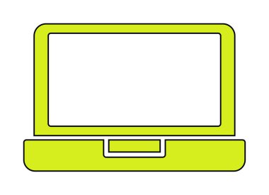 dizüstü bilgisayar simgesi, vektör illüstrasyonu basit tasarım 