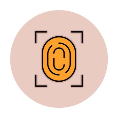 parmak izi ikonu vektör illüstrasyonu