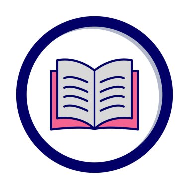 kitap düz simge vektör çizim