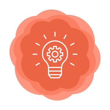 Fikir ampul ikonu vektör illüstrasyonu             