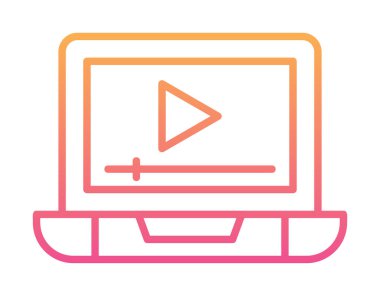 Video Ad simgesi vektör illüstrasyonu