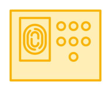 Güvenlik sistemi simgesi vektör illüstrasyonu