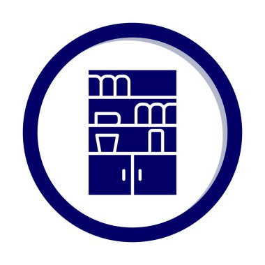 Dolap simgesi, vektör illüstrasyonu basit tasarım