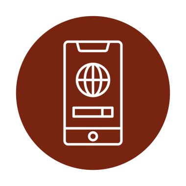 akıllı telefon simgesi, vektör illüstrasyonu basit tasarım