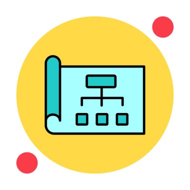 Haftalık İş Planlayıcı Web simgesi, vektör illüstrasyonu 