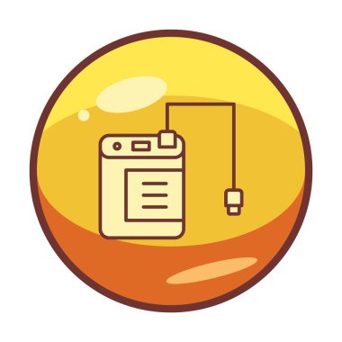 harici sabit disk simgesi, vektör illüstrasyonu basit tasarım