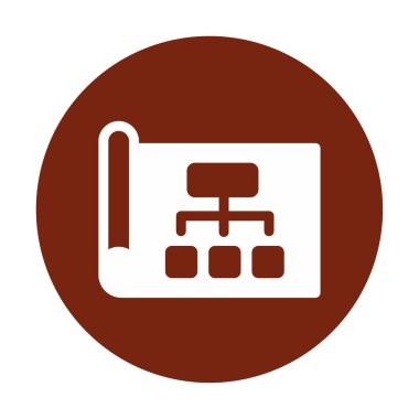 Haftalık İş Planlayıcı Web simgesi, vektör illüstrasyonu 