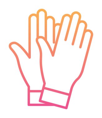 Saftey Eldivenleri ikon vektör çizimi