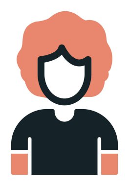 kadın web simgesi vektör illüstrasyonu