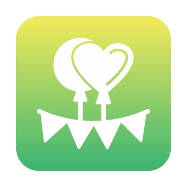 balonlar web basit illüstrasyon, parti konsepti