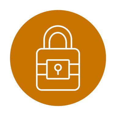 Beyaz arkaplanda asma kilit vektör çizimi