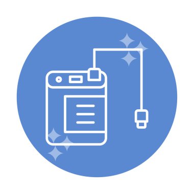 harici sabit disk simgesi, vektör illüstrasyonu basit tasarım