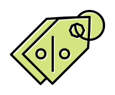 Etiket. Web simgesi basit illüstrasyon                