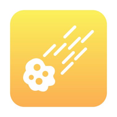 Meteor düz ikon vektör çizimi