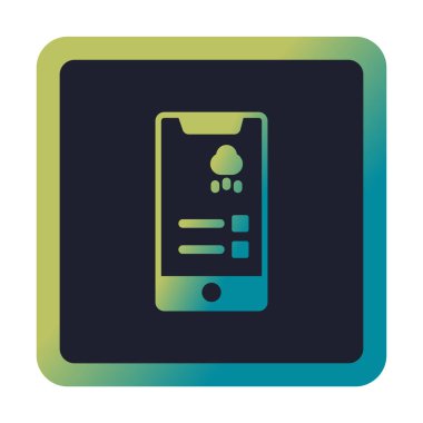 Telefon Hava Durumu Hava Durumu ikonu vektör illüstrasyon grafik tasarımı                                  
