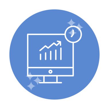 Stocks Analitik Modern Simgesinin vektör çizimi                   