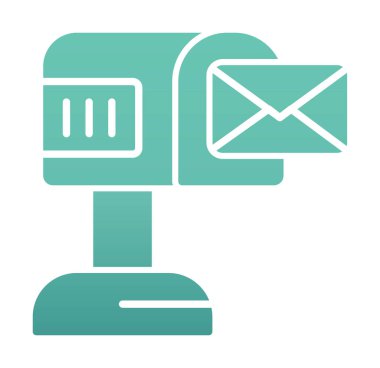 posta kutusu simgesi, vektör illüstrasyonu basit tasarım