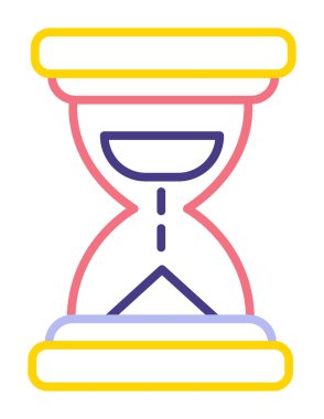 Kum saati simgesi, kum saati, vektör çizimi